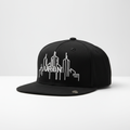 Urban Black Snapback Cap with Silver Embroidery