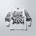 Noir White Graphic Long Sleeve with Black Urban Art Print